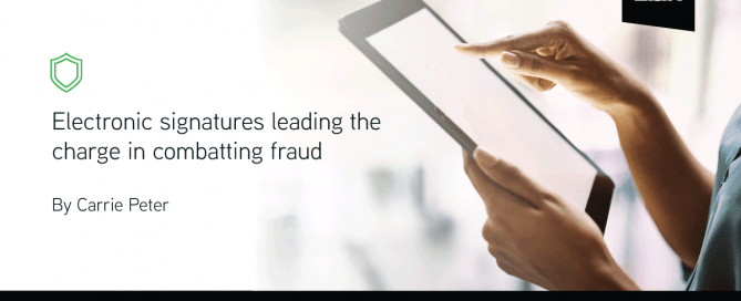 Electronic signatures helping to combat online fraud